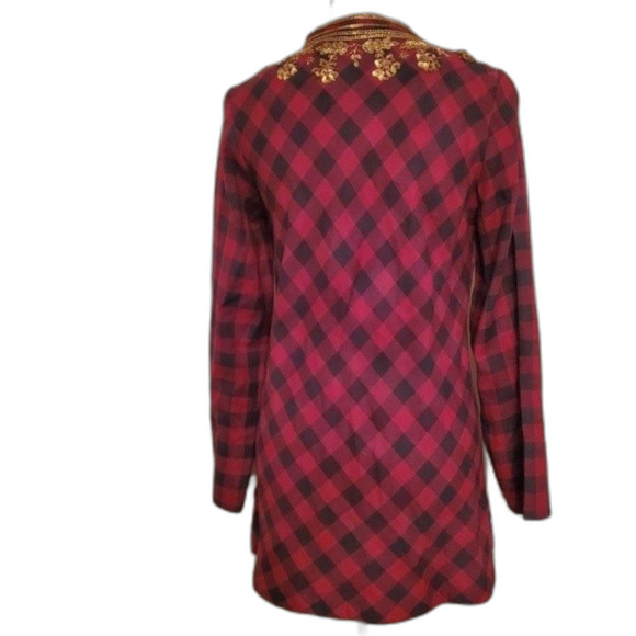 Soft Surroundings Webster Buffalo Plaid Embellished Tunic Top - Picture 3 of 11